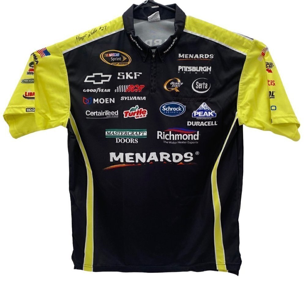 PitImage Nascar Signed Quarter Zip Pullover Shirt Men's Size XL